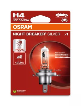 Bec Night Breaker Silver Osram H4 12V 60/55W P43t blister