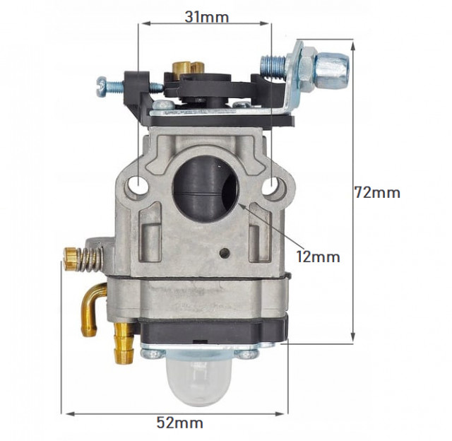 Carburator pentru motocoasă chinezească (12mm)