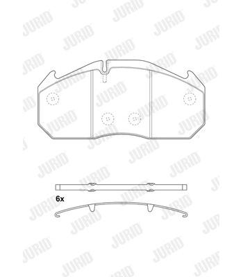 Set placute frana fata Jurid pentru MAN, MERCEDES-BENZ, RENAULT
