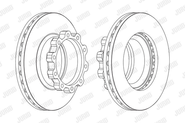 Disc frana spate stg/dr marca Jurid