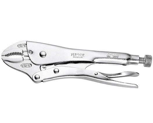 Cleste autoblocant pentru tinichigerie TOPTUL DAAQ1A07, cu falci curbate si taietor fire, 7 inch/178 mm, crom vanadiu, finisaj nichelat