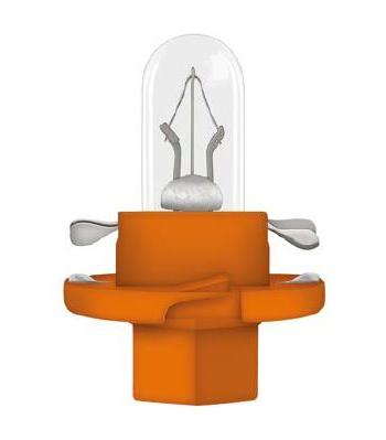 Bec set BX8.4D soclu portocaliu 12 V, 1.1W, OSRAM 2473MFX6, se vinde la set de 10 bucăți/preț pe bucată