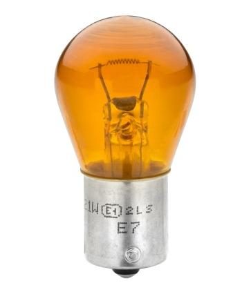 Bec HELLA HEAVY DUTY auto semnalizator 8GA 006 841-241, tensiune 24V, putere 21W, PY21W, conector BAU15s, halogen, comanda minima 10 bucati pentru IVECO, TOYOTA, VOLVO, MAN, FORD