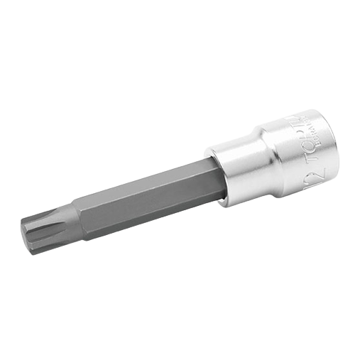 Bit cu profil torx soclu tubular TOPTUL BCRA1609, prindere patrat 1/2 inch, dimensiune cheie M9, lungime 100 mm