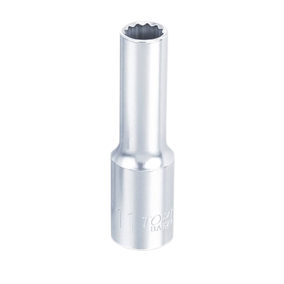 Cheie TOPTUL BAEF1608 tubulara adanca, prindere patrat 1/2 inch, profil bi-hexagonal, deschidere cheie 8 mm, lungime 77 mm, crom vanadiu