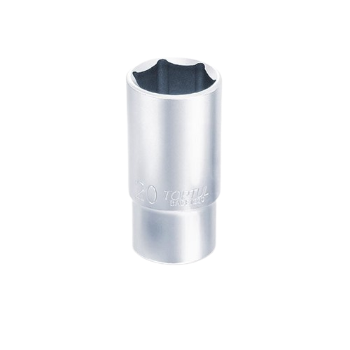 Cheie TOPTUL BAEE0812, tubulara adanca, antrenor patrat 1/4 inch, profil hexagonal, deschidere 12 mm, lungime 50 mm, otel crom vanadiu