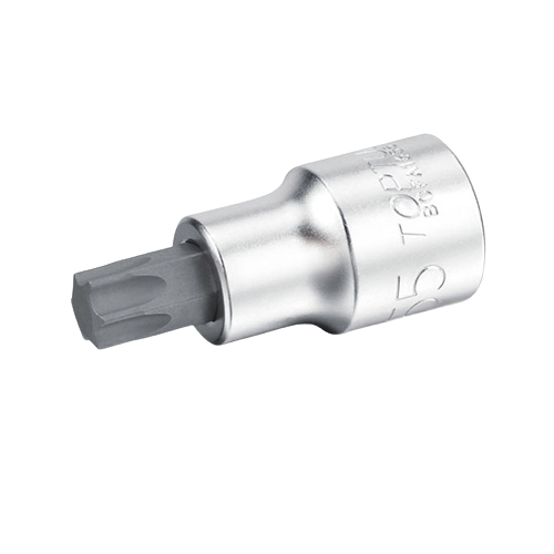 Bit TOPTUL cu soclu tubular BCFA0815, prindere pătrat 1/4 inch, profil torx T15, lungime 37 mm, crom vanadiu