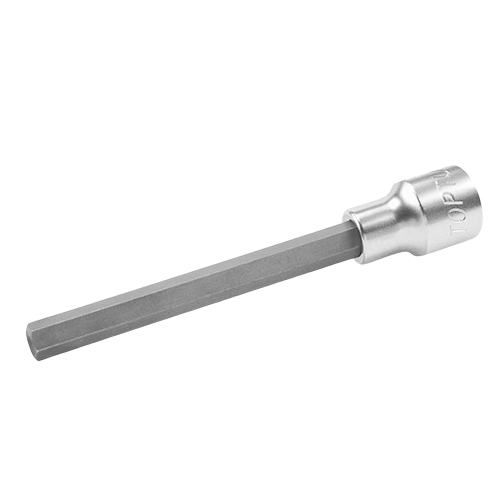 Bit TOPTUL BCIA1606 cu soclu tubular, prindere pătrat 1/2 inch, profil hexagonal 6 mm, lungime 140 mm, crom vanadiu