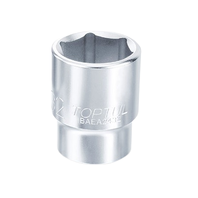 Cheie tubulara BAEA0810 TOPTUL, prindere patrat 1/4 inch, profil hexagonal, deschidere cheie 10 mm, lungime 25 mm, crom vanadiu