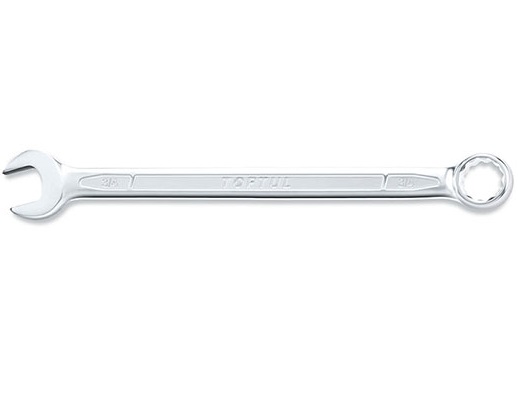Cheie combinată lungă TOPTUL AAEA2424, deschidere de 24 mm, lungime de 335 mm, crom vanadiu