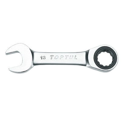 Cheie TOPTUL AOAB1717, combinata cu clichet, 72 dinti, deschidere 17 mm, lungime 124 mm, crom vanadiu