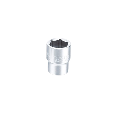 Cheie tubulara BAEA1206 TOPTUL, prindere patrat 3/8 inch, profil hexagonal, deschidere cheie 6 mm, lungime 28 mm, crom vanadiu