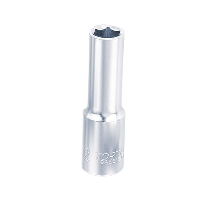 Cheie TOPTUL BAEE1207, tubulară adâncă, prindere pătrat 3/8 inch, profil hexagonal, deschidere cheie 7 mm, lungime 63 mm, crom vanadiu