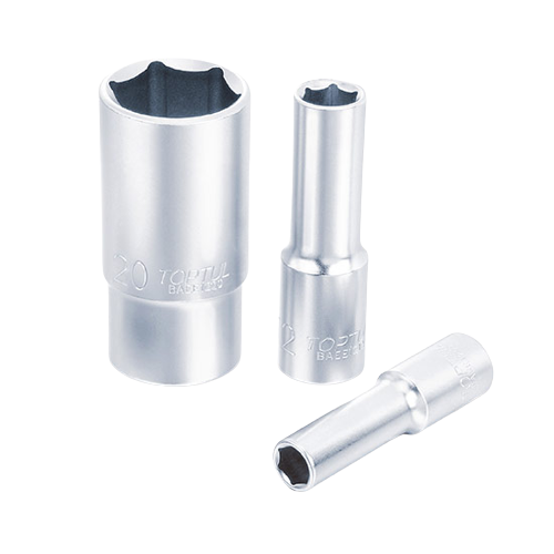 Cheie tubulara BAEE1626 TOPTUL, antrenor patrat 1/2 inch, profil hexagonal, deschidere cheie 26 mm, lungime 77 mm, crom vanadiu