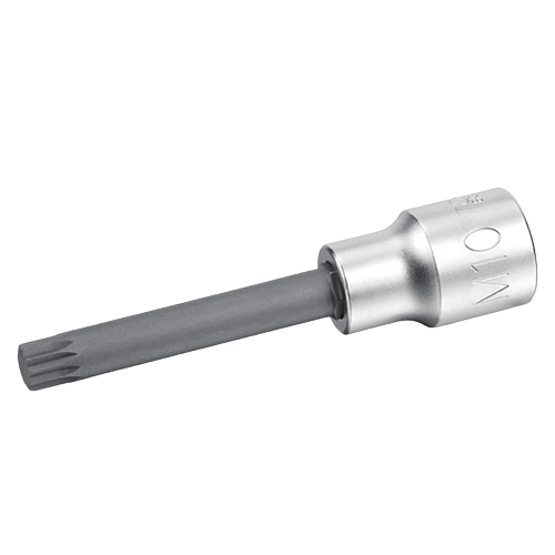 Bit TOPTUL cu soclu tubular BCJD1610, profil bi-hexagonal M10, prindere 1/2 inch, lungime 100 mm, crom vanadiu