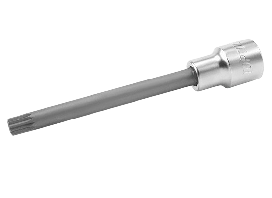Bit TOPTUL cu soclu tubular BCMD1610, profil torx, antrenor pătrat 1/2 inch, deschidere cheie M10, lungime 140 mm, crom vanadiu