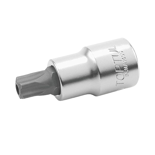 Bit cu prindere patrată TOPTUL, soclu tubular BCNA0827, 1/4 inch, profil torx T27, lungime 37 mm, oțel crom vanadiu