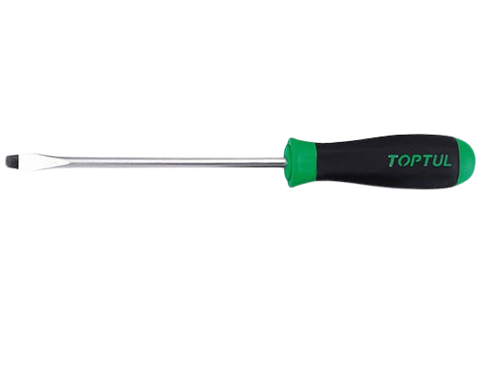 Șurubelniță TOPTUL FAAB6E15, plată, dimensiuni 1.2x6.5 mm, lungime 265 mm, lungime activă 150 mm, mâner ergonomic, aderent