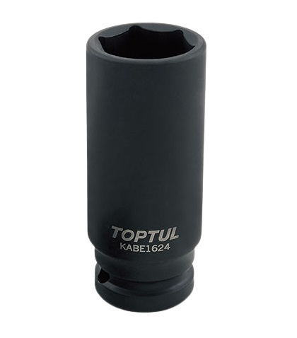 Cheie TOPTUL de impact tubulară KABE1630, prindere pătrat 1/2 inch, profil hexagonal, deschidere 30 mm, lungime 78 mm, crom molibden