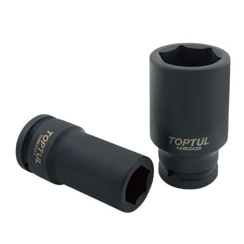 Cheie TOPTUL KABE2422, tubulara de impact, antrenor patrat 3/4 inch, deschidere cheie 22 mm, lungime 90 mm, oțel crom molibden