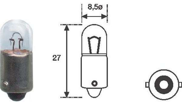 Bec T4W Magneti Marelli 12V 4W BA9s