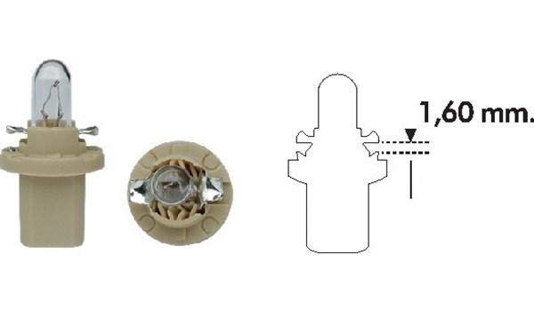Bec PB5 Magneti Marelli 12V 1.5W B8.5d Bej