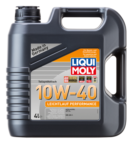 Ulei LIQUI MOLY Leichtlauf Performance 10W40 8998, volum 4 litri, semi-sintetic pentru MB