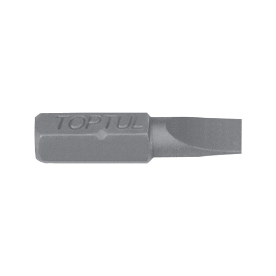 Bit TOPTUL FSAA0804 pentru înșurubare, prindere hexagonală 1/4 inch, profil drept 0.5x4 mm, lungime 25 mm, finisaj fosfatat