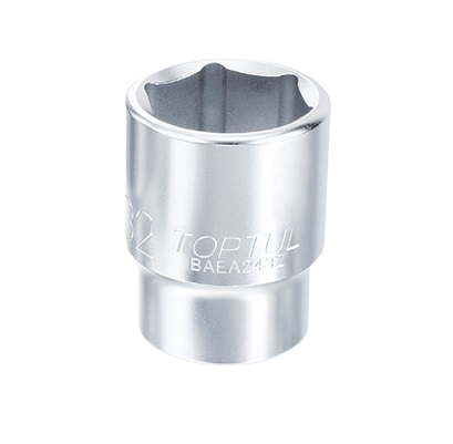 Cheie tubulara BAEA1620 TOPTUL, prindere patrat 1/2 inch, profil hexagonal, deschidere cheie 20 mm, lungime 38 mm, crom vanadiu