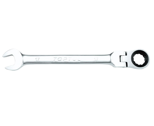 Cheie TOPTUL AOAD0909, combinata cu clichet, articulata, 72 dinti, deschidere cheie 9 mm, lungime 158 mm, crom vanadiu