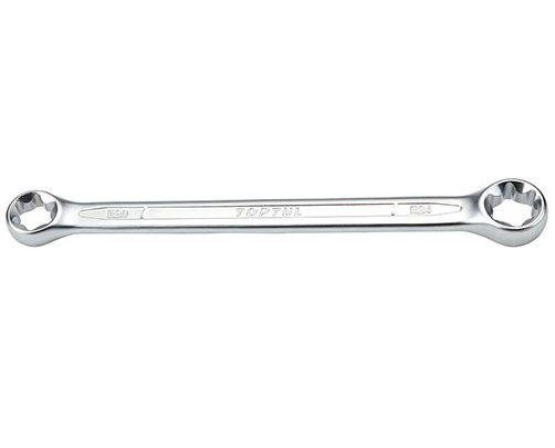 Cheie TOPTUL inelara AAEE0608, profil stea, deschidere cheie E6 x E8, lungime 113 mm, crom vanadiu