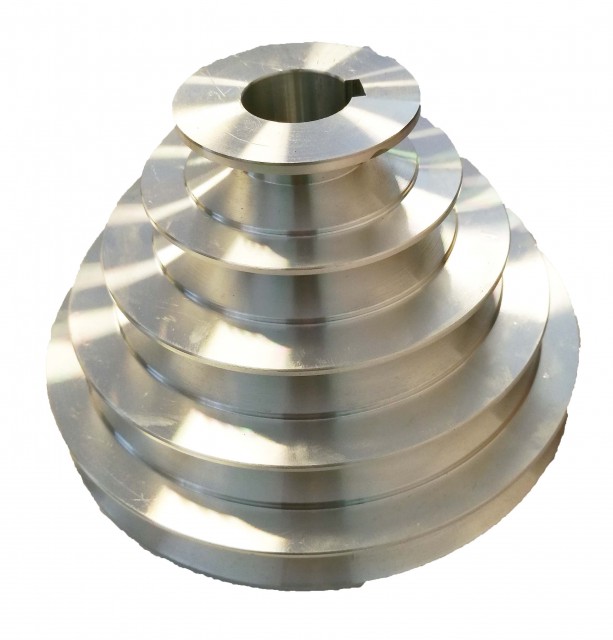 Fulie universală pentru motor electric cu 5 diametre diferite (24 mm la ax)