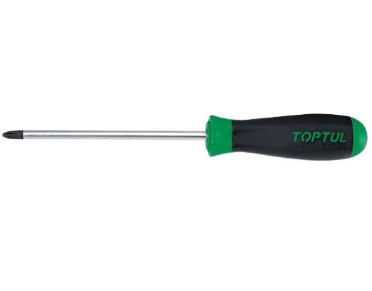 Șurubelnița TOPTUL FCAB0210 în cruce, PZ2, lungime 215 mm, lungime activă 100 mm, mâner ergonomic, aderentă