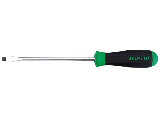 Șurubelnița FAAB6E10 TOPTUL, dimensiuni 1.2x6.5 mm, lungime totală 215 mm, lungime activă 100 mm, mâner ergonomic, aderent