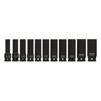 Set Chei tubulare de impact lungi 11 piese 10 - 24 mm 1/2"