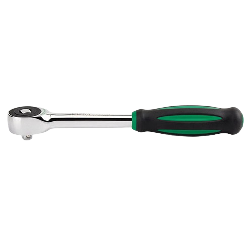 Antrenor TOPTUL clichet reversibil CJTV0818, 60 dinti, antrenor patrat 1/4 inch, lungime 180 mm, finisaj lucios, maner cauciucat