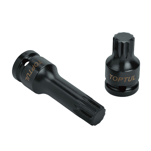 Cheie impact de bit TOPTUL KADB1618S, prindere pătrat 1/2 inch, profil stea, deschidere cheie M18, lungime 44 mm, crom molibden