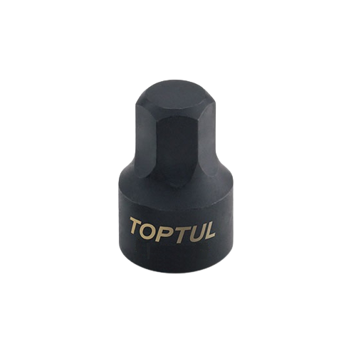Bit tubular cu soclu TOPTUL BCDB0808, profil hexagonal 8 mm, prindere 1/4 inch, lungime 19.5 mm, crom molibden