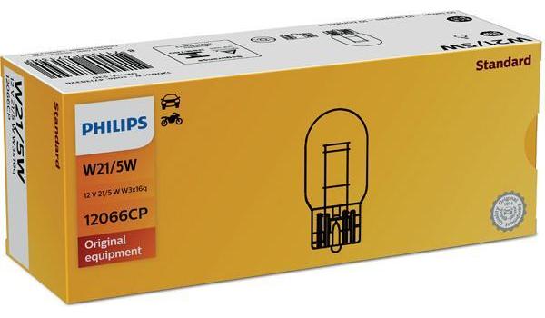 Bec lampa frână PHILIPS 12066CP, W21/5W, 12V, W3x16q