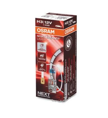 Bec OSRAM 64151NL far faza lunga 12 V, H3 55 W Night Breaker Laser Nextgen +150