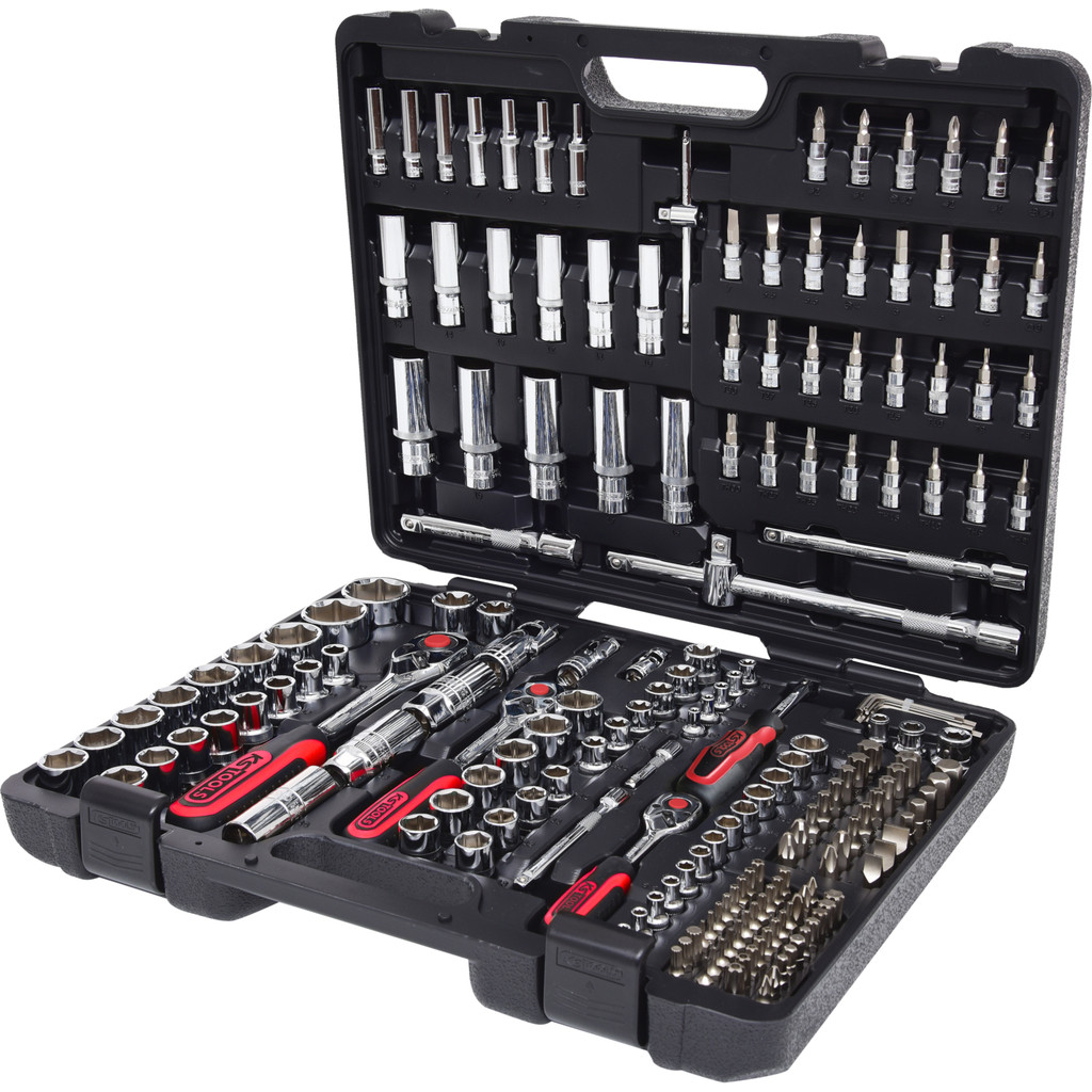 Trusa 1/4, 3/8", 1/2" chei tubulare 195 piese