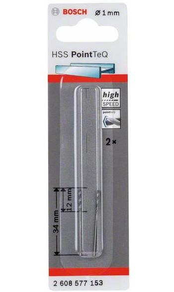 Burghiu HSS spiral PointTeQ de 1,0 mm