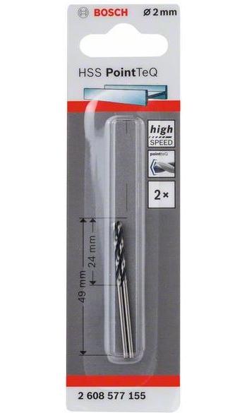 Burghiu HSS PointTeQ spiral de 2,0 mm
