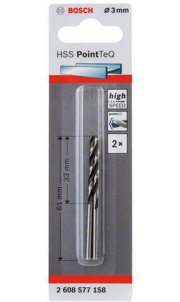 Burghiu HSS PointTeQ spiral de 3,0 mm