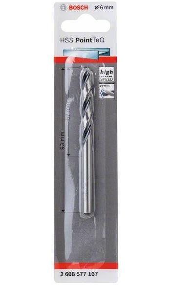 Burghiu PointTeQ HSS spiral de 6,0 mm