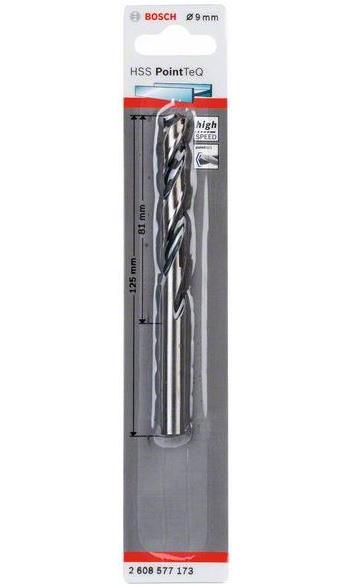 Burghiu HSS PointTeQ spiral de 9,0 mm