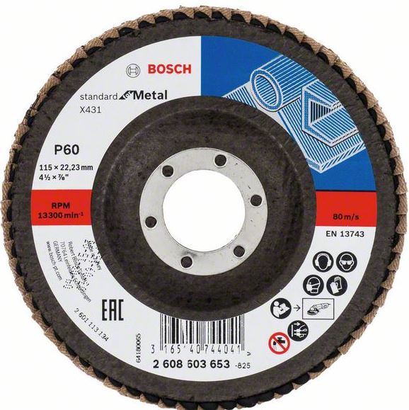 Disc de şlefuire X431 evantai, Standard for Metal G60