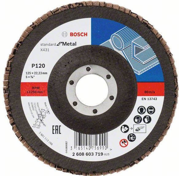 Disc X431 de șlefuire evantai, Standard for Metal G80