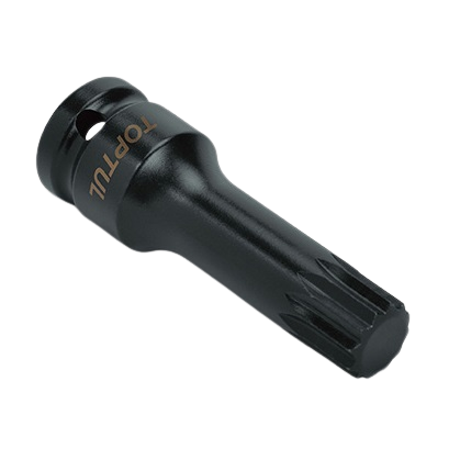 Bit torx TOPTUL KADB1616, prindere patrat 1/2 inch, profil spline M16, lungime 77 mm, crom molibden