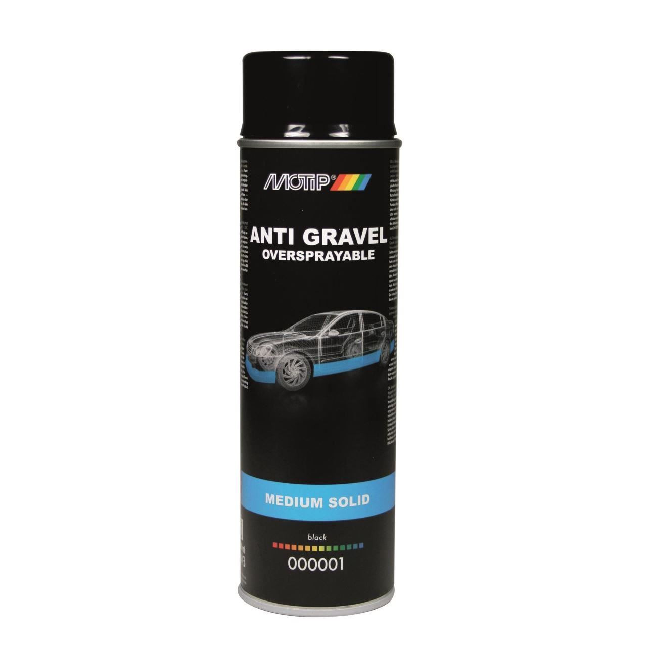 Soluție antifonare negru - 500 ml MOTIP Anti-Gravel (Stone Chip)
